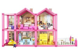 LEAN Toys Duży domek dla lalek z akcesoriami + Meble 69cm