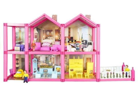 LEAN Toys Duży domek dla lalek z akcesoriami + Meble 69cm LEAN Toys Duży domek dla lalek z akcesoriami + Meble 69cm