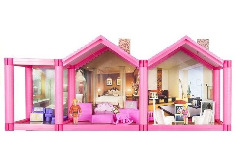 LEAN Toys Duży domek dla lalek z akcesoriami + Meble 69cm LEAN Toys Duży domek dla lalek z akcesoriami + Meble 69cm