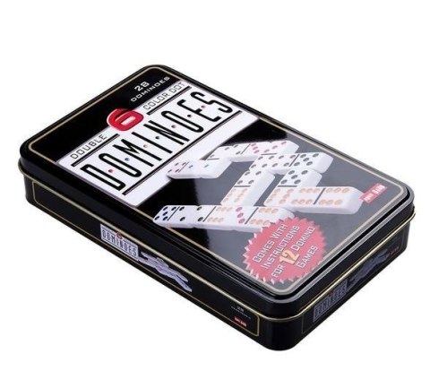 LEAN Toys Gra Logiczna Domino Metalowe Opakowanie 28 Elementów LEAN Toys Gra Logiczna Domino Metalowe Opakowanie 28 Elementów