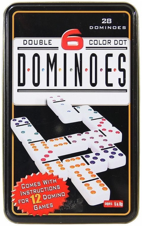 LEAN Toys Gra Logiczna Domino Metalowe Opakowanie 28 Elementów LEAN Toys Gra Logiczna Domino Metalowe Opakowanie 28 Elementów
