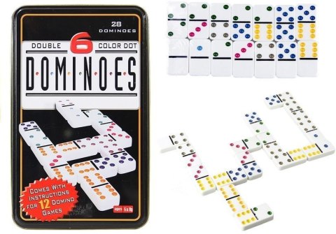 LEAN Toys Gra Logiczna Domino Metalowe Opakowanie 28 Elementów LEAN Toys Gra Logiczna Domino Metalowe Opakowanie 28 Elementów