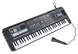 LEAN Toys Keyboard MQ-6102 61 Klawiszy Mikrofon Do Nauki
