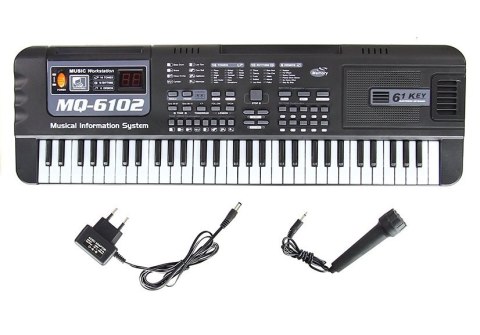 LEAN Toys Keyboard MQ-6102 61 Klawiszy Mikrofon Do Nauki LEAN Toys Keyboard MQ-6102 61 Klawiszy Mikrofon Do Nauki