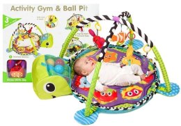 LEAN Toys Mata Edukacyjna Dla Maluszka Żółw 3w1 Basen Piłki