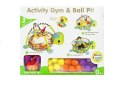 LEAN Toys Mata Edukacyjna Dla Maluszka Żółw 3w1 Basen Piłki