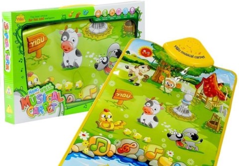 LEAN Toys Mata Edukacyjno Muzyczna Odgłosy Zwierząt Farma LEAN Toys Mata Edukacyjno Muzyczna Odgłosy Zwierząt Farma