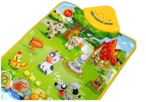 LEAN Toys Mata Edukacyjno Muzyczna Odgłosy Zwierząt Farma LEAN Toys Mata Edukacyjno Muzyczna Odgłosy Zwierząt Farma