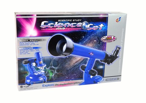LEAN Toys Mikroskop Zestaw 2w1 Teleskop Zestaw Odkrywcy LEAN Toys Mikroskop Zestaw 2w1 Teleskop Zestaw Odkrywcy
