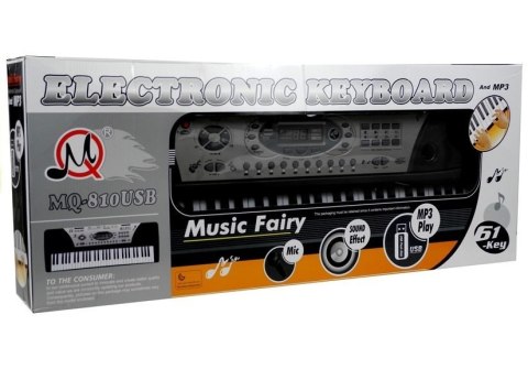LEAN Toys Organy Keyboard + Mikrofon Zasilacz MQ-810 MP3 LEAN Toys Organy Keyboard + Mikrofon Zasilacz MQ-810 MP3