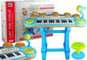 LEAN Toys Organy Pianinko Keyboard Perkusja Stołek