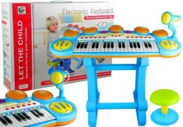 LEAN Toys Organy Pianinko Keyboard Perkusja Stołek