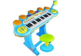 LEAN Toys Organy Pianinko Keyboard Perkusja Stołek
