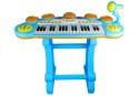 LEAN Toys Organy Pianinko Keyboard Perkusja Stołek