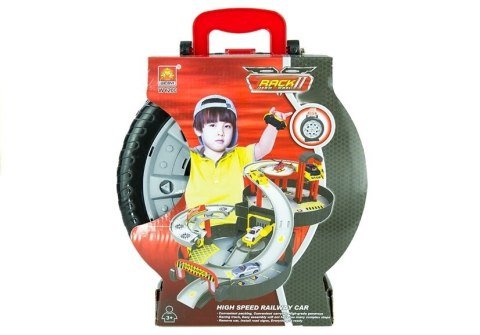 LEAN Toys Parking Garaż Samochodowy Koło Walizka Dwupoziomowy LEAN Toys Parking Garaż Samochodowy Koło Walizka Dwupoziomowy