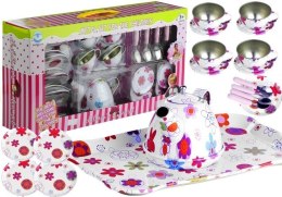 LEAN Toys Piękny Metalowy Serwis Do Herbaty Zestaw Kuchenny