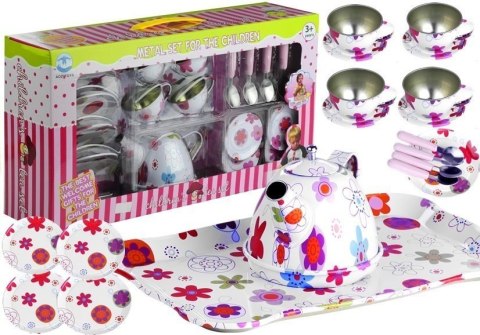 LEAN Toys Piękny Metalowy Serwis Do Herbaty Zestaw Kuchenny LEAN Toys Piękny Metalowy Serwis Do Herbaty Zestaw Kuchenny