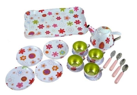LEAN Toys Piękny Metalowy Serwis Do Herbaty Zestaw Kuchenny LEAN Toys Piękny Metalowy Serwis Do Herbaty Zestaw Kuchenny