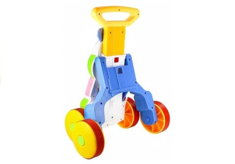 LEAN Toys Wesoły Pchacz Hipopotam z Lusterkiem Gumowe Koła LEAN Toys Wesoły Pchacz Hipopotam z Lusterkiem Gumowe Koła