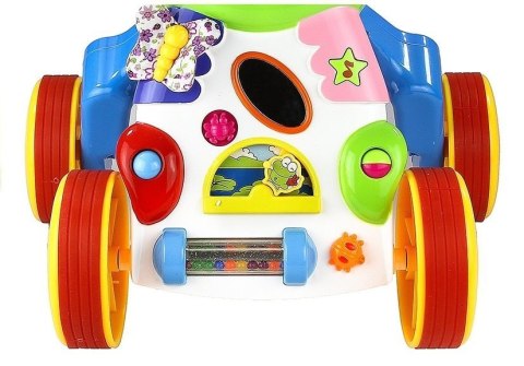 LEAN Toys Wesoły Pchacz Hipopotam z Lusterkiem Gumowe Koła LEAN Toys Wesoły Pchacz Hipopotam z Lusterkiem Gumowe Koła