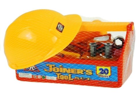 LEAN Toys Zestaw Narzędzi w Skrzynce Majsterkowicz Kask 20 elementów LEAN Toys Zestaw Narzędzi w Skrzynce Majsterkowicz Kask 20 elementów