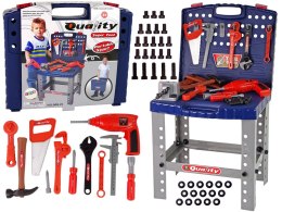 LEAN Toys Zestaw Narzędzi w Walizce Wiertarka Stolik Warsztat Akcesoria
