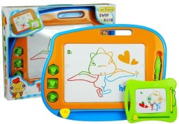 LEAN Toys Znikopis Tablica Magnetyczna 2w1 Mała i Duża 3 Pieczątki