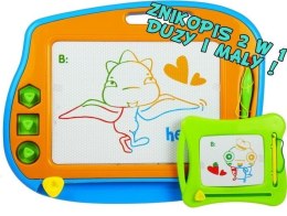 LEAN Toys Znikopis Tablica Magnetyczna 2w1 Mała i Duża 3 Pieczątki