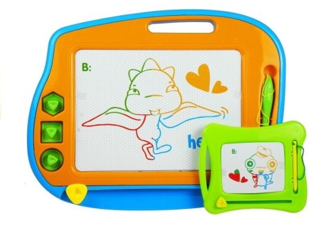 LEAN Toys Znikopis Tablica Magnetyczna 2w1 Mała i Duża 3 Pieczątki LEAN Toys Znikopis Tablica Magnetyczna 2w1 Mała i Duża 3 Pieczątki