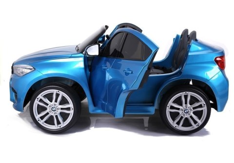 LEAN CARS Auto Na Akumulator BMW X6M Niebieskie Lakierowane LEAN CARS Auto Na Akumulator BMW X6M Niebieskie Lakierowane
