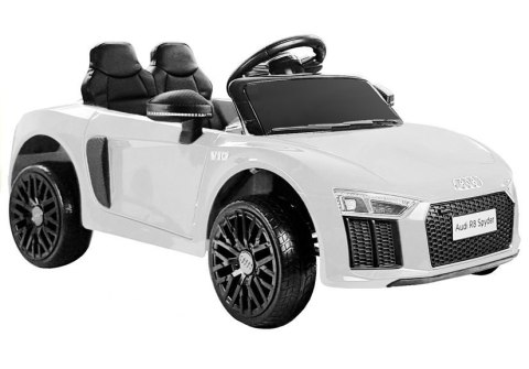 LEAN CARS Auto na Akumulator Audi R8 Spyder Biały LEAN CARS Auto na Akumulator Audi R8 Spyder Biały