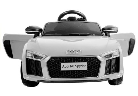 LEAN CARS Auto na Akumulator Audi R8 Spyder Biały LEAN CARS Auto na Akumulator Audi R8 Spyder Biały