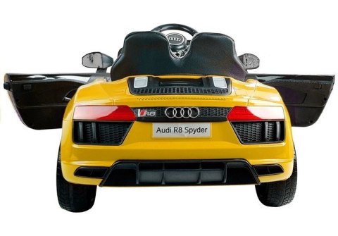 LEAN CARS Auto na Akumulator Audi R8 Spyder Żółty LEAN CARS Auto na Akumulator Audi R8 Spyder Żółty