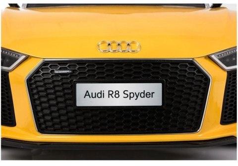 LEAN CARS Auto na Akumulator Audi R8 Spyder Żółty LEAN CARS Auto na Akumulator Audi R8 Spyder Żółty
