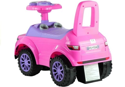 LEAN CARS Jeździk dla Malucha 613W Gra + Świeci Różowy LEAN CARS Jeździk dla Malucha 613W Gra + Świeci Różowy