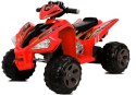 LEAN CARS Quad na Akumulator Duże Koła Czerwony