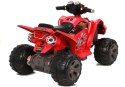 LEAN CARS Quad na Akumulator Duże Koła Czerwony