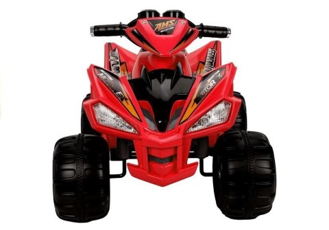 LEAN CARS Quad na Akumulator Duże Koła Czerwony LEAN CARS Quad na Akumulator Duże Koła Czerwony