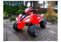 LEAN CARS Quad na Akumulator Duże Koła Czerwony