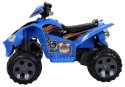 LEAN CARS Quad na akumulator Duże Koła Niebieski