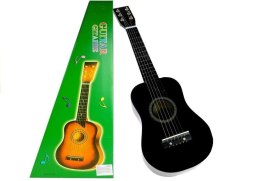 LEAN Toys Gitara Drewniana Klasyczna z Kostką Czarna 60 cm