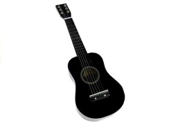 LEAN Toys Gitara Drewniana Klasyczna z Kostką Czarna 60 cm