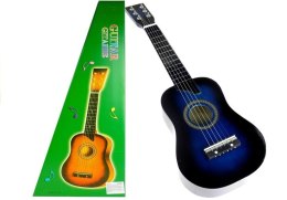 LEAN Toys Gitara Drewniana Klasyczna z Kostką Niebieska 60 cm