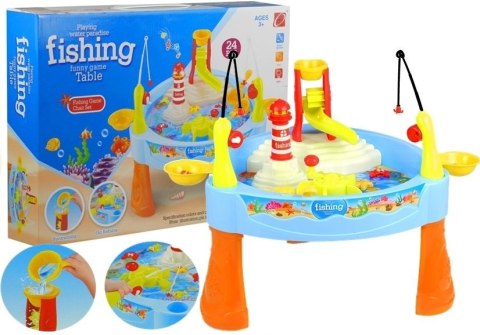 LEAN Toys Gra Łowienie Rybek Stolik Wodny Gra Świeci 25 Elem LEAN Toys Gra Łowienie Rybek Stolik Wodny Gra Świeci 25 Elem