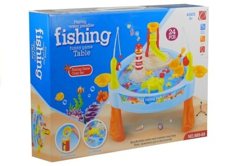 LEAN Toys Gra Łowienie Rybek Stolik Wodny Gra Świeci 25 Elem LEAN Toys Gra Łowienie Rybek Stolik Wodny Gra Świeci 25 Elem