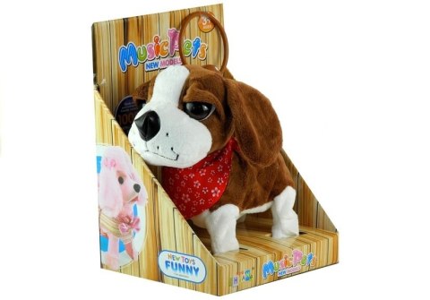 LEAN Toys Interaktywny Piesek na Smyczy Rusza Ogonem Śpiewa LEAN Toys Interaktywny Piesek na Smyczy Rusza Ogonem Śpiewa