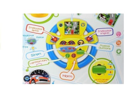 LEAN Toys Kierownica Interaktywna Dla Maluszka Dźwięki LEAN Toys Kierownica Interaktywna Dla Maluszka Dźwięki