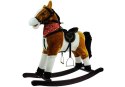 LEAN Toys Koń Na Biegunach 74cm Jasny Brąz Rusza Pyskiem Ogonem