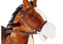 LEAN Toys Koń Na Biegunach Ciemny Brąz Dźwięki Rusza Pyskiem Ogonem 74 cm