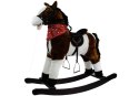 LEAN Toys Koń Na Biegunach Ciemny Brąz Dźwięki Rusza Pyskiem Ogonem 74 cm
